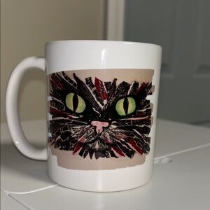 Cat Face Mug - Handmade